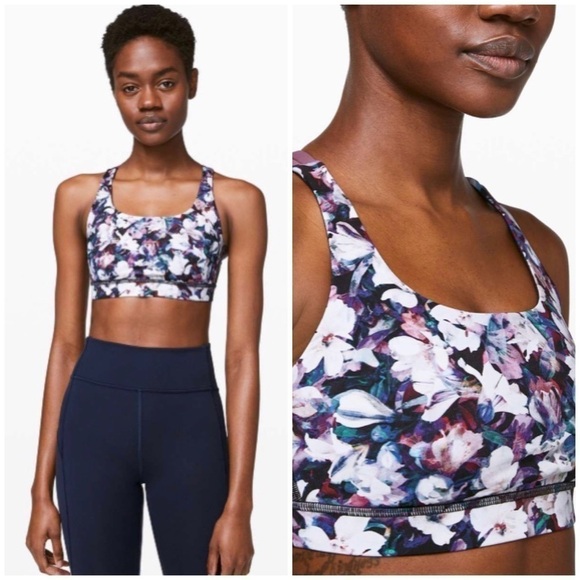 LULULEMON Energy Bra in Utopia Multi Vintage Plum - Picture 1 of 8